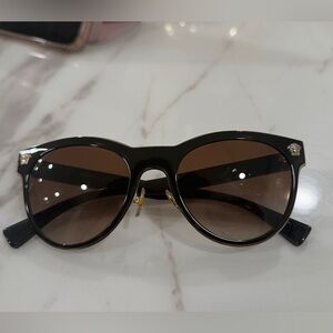 Versace Black and Brown Sunglasses